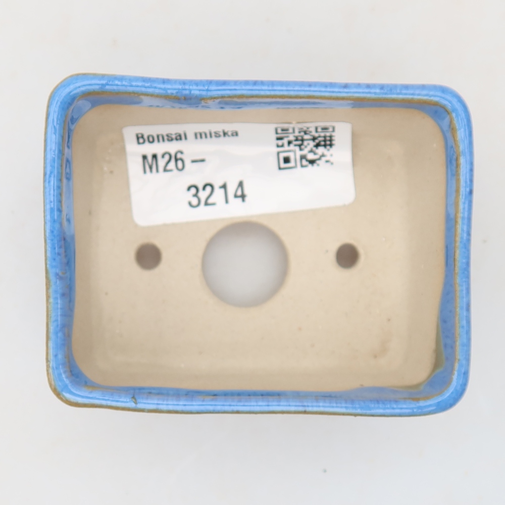 Keramik-Bonsai-Schale, 6,5 × 5 × 3,5 cm, Farbe: Blau