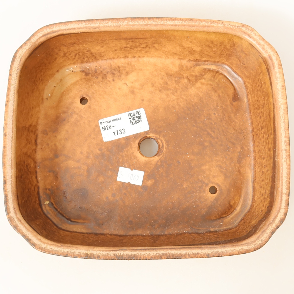 Bonsai-Schale aus Keramik, 21,5 x 18 x 6 cm, Farbe: Rosa