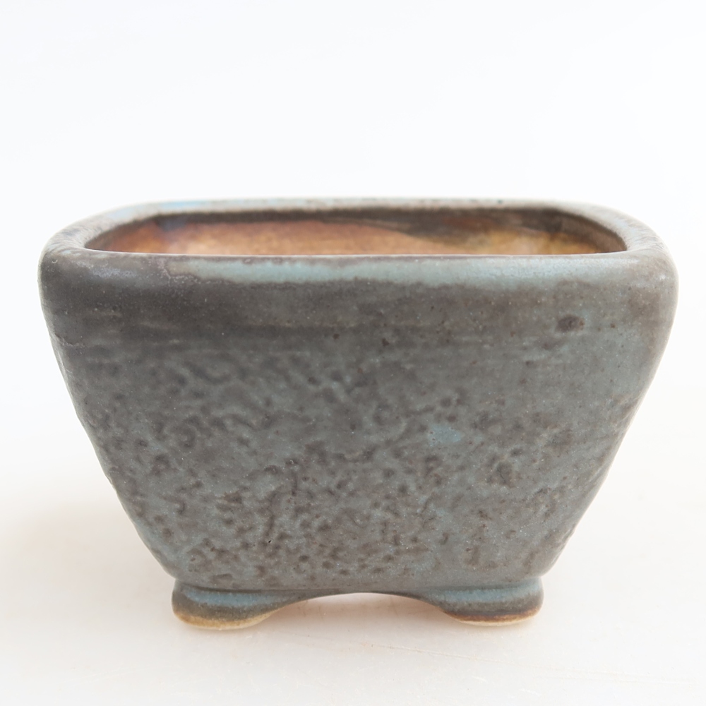 Keramik-Bonsai-Schale, 6 x 6 x 4 cm, Farbe: Blau