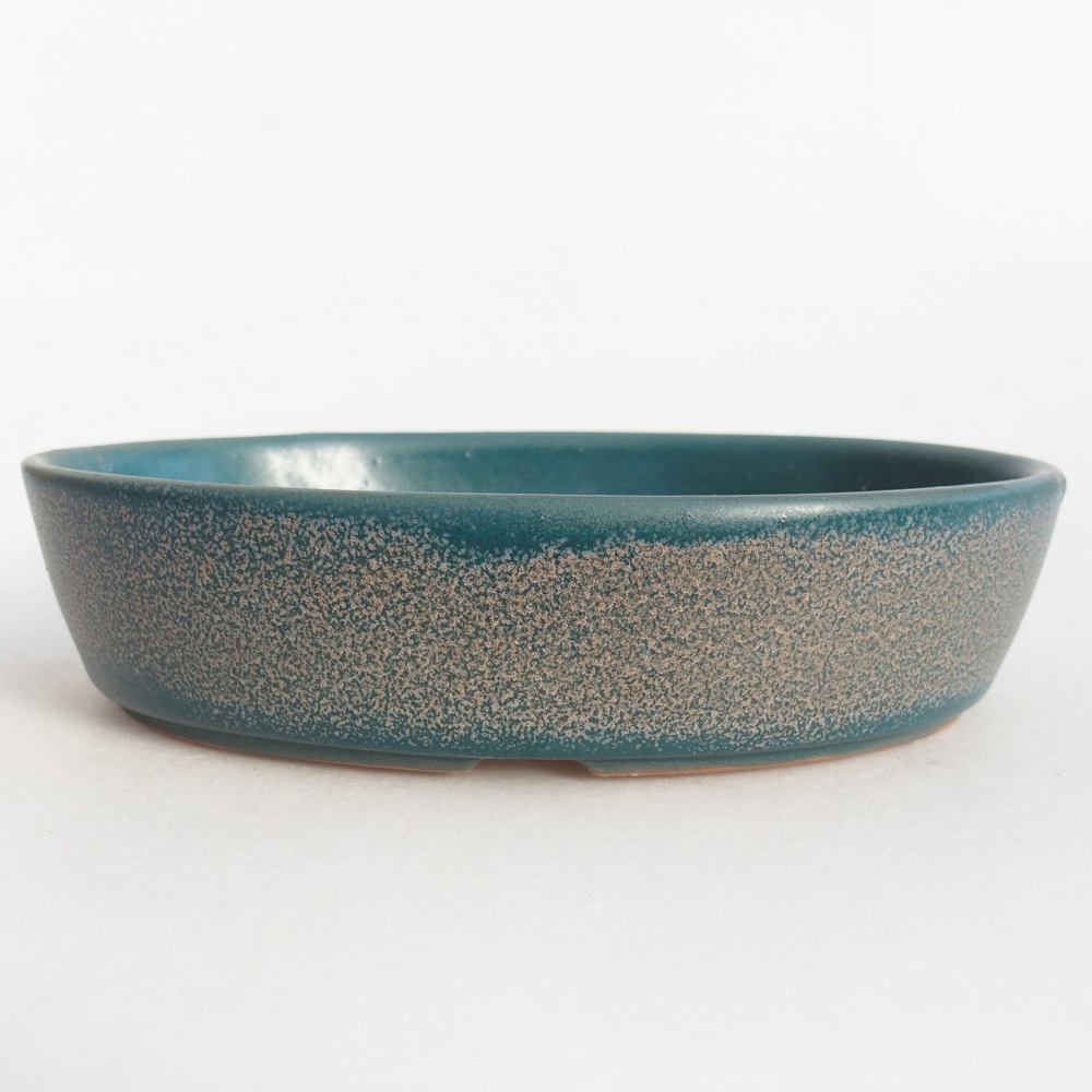 Bonsaischale aus Keramik 18,5 x 13 x 4,5 cm, Farbe blau