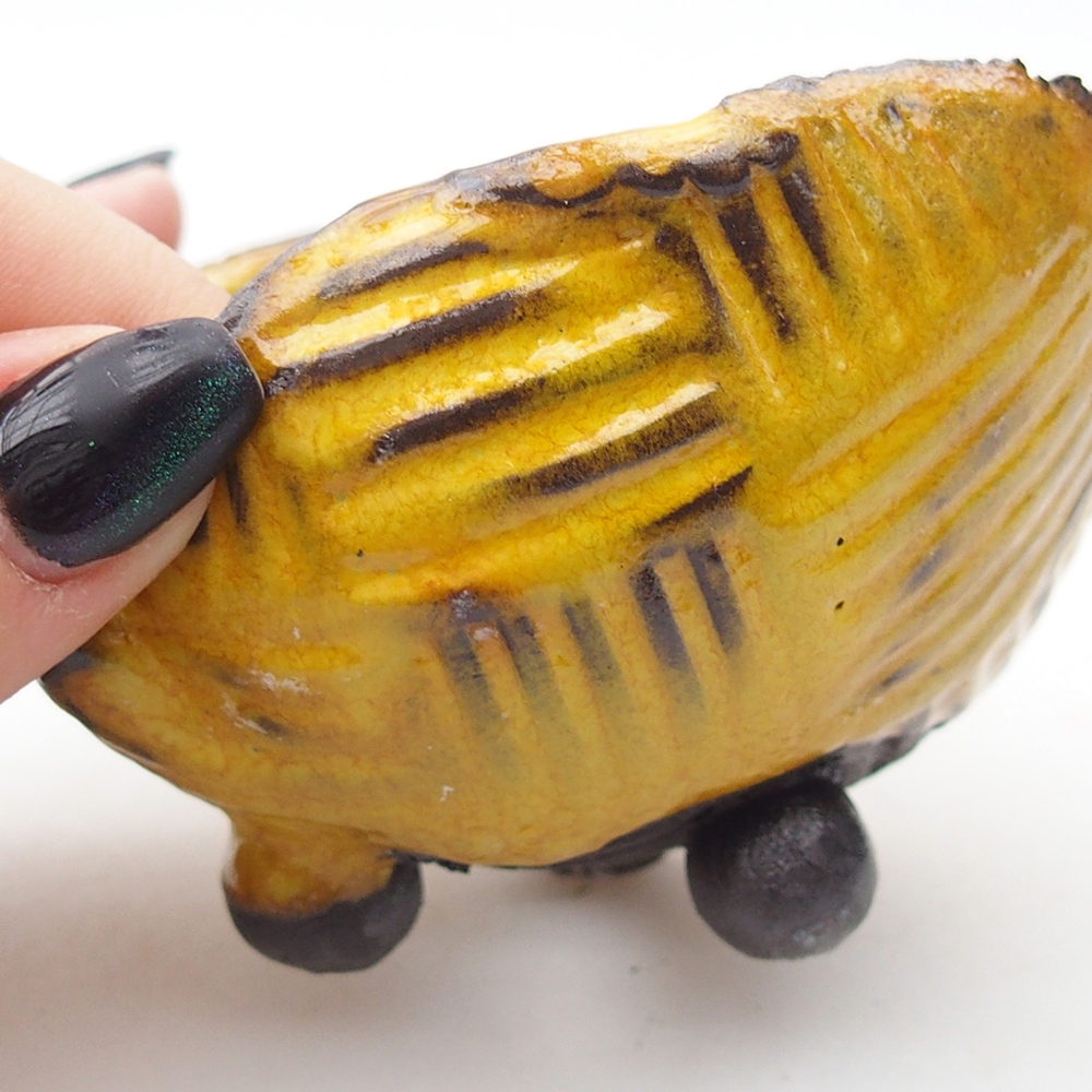 Keramikschale 9 x 8 x 5,5 cm , gelb