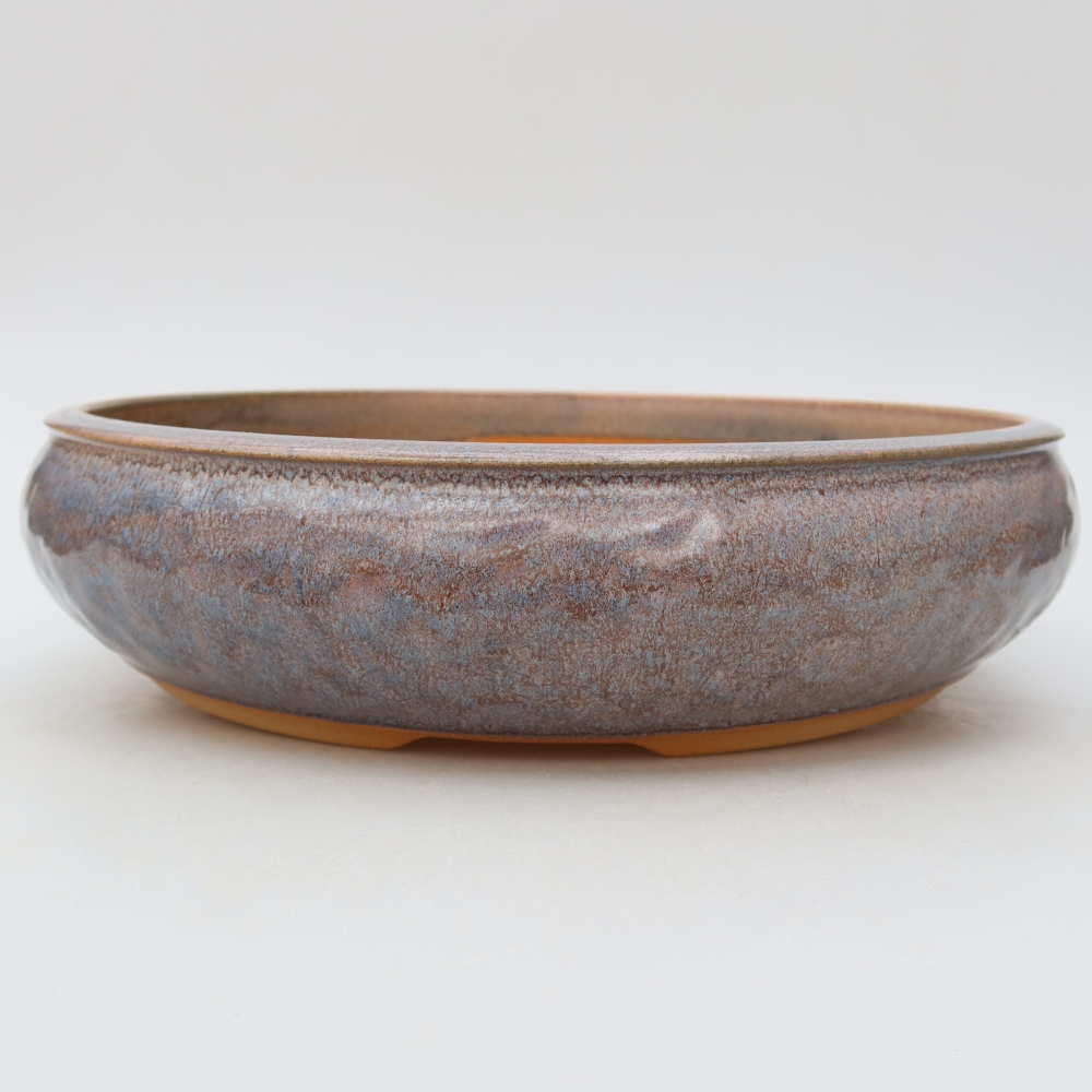 Keramik-Bonsai-Schale, 26,5 x 26,5 x 6,5 cm, Farbe: Blau