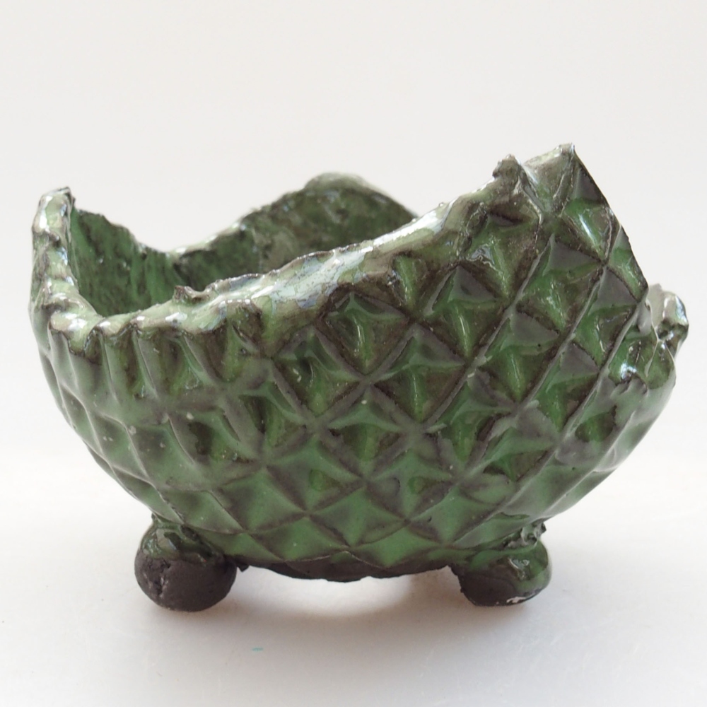 Keramikschale 7 x 7 x 5 cm, Farbe grün