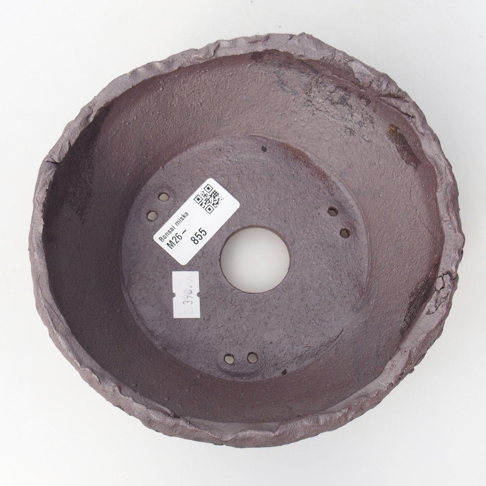 Bonsaischale aus Keramik 18 x 17 x 6 cm, metallfarben