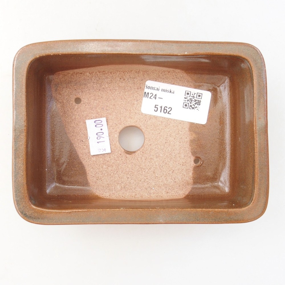 Keramik-Bonsaischale  13,5 x 9,5 x 4,5 cm, Farbe braun