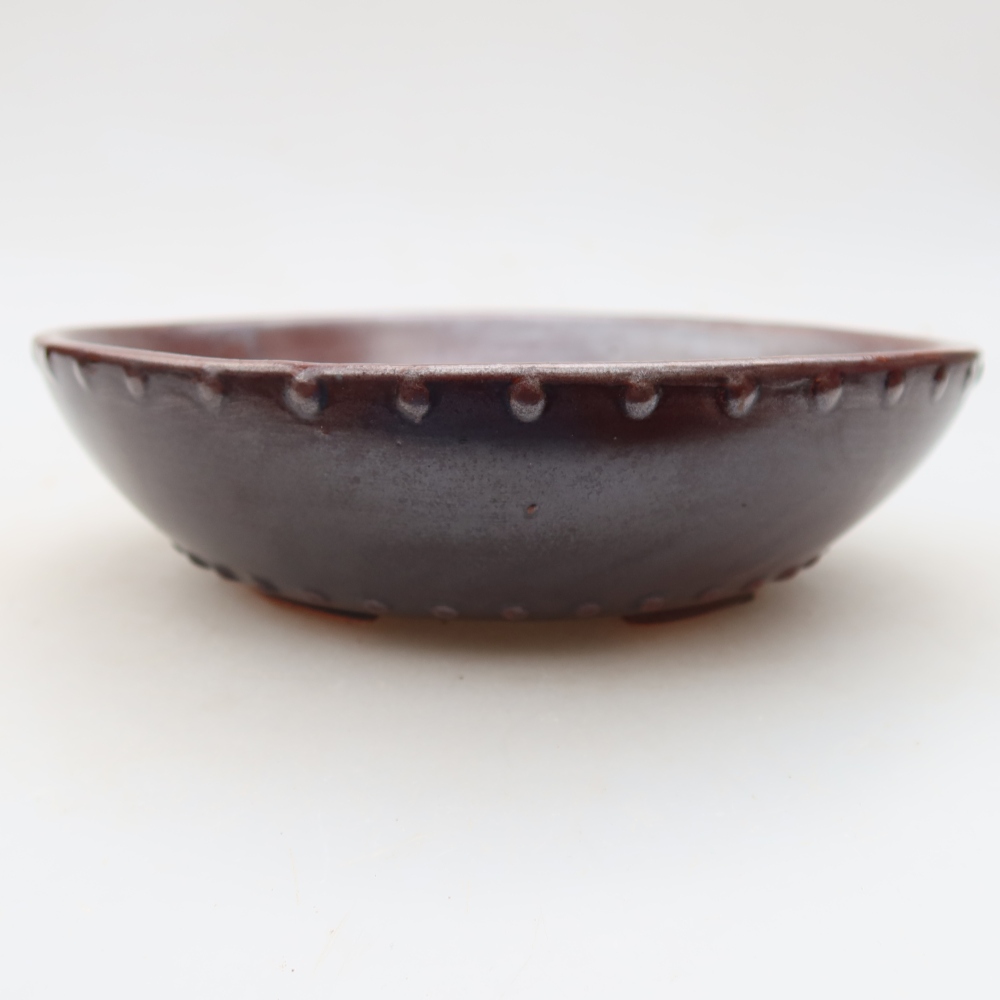 Bonsaischale aus Keramik 17,5 x 17,5 x 5 cm, braun