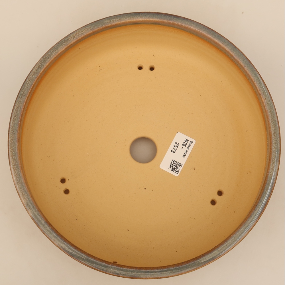 Keramik-Bonsai-Schale, 23,5 × 23,5 × 6,5 cm, Farbe: Grau