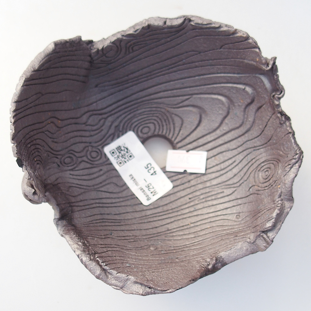 Keramikschale 13,5 x 12,5 x 8,5 cm , Metallic-Farbe