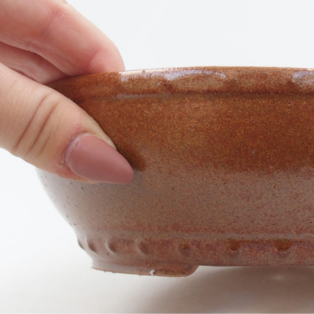 Bonsaischale aus Keramik 18 x 18 x 5,5 cm, braun