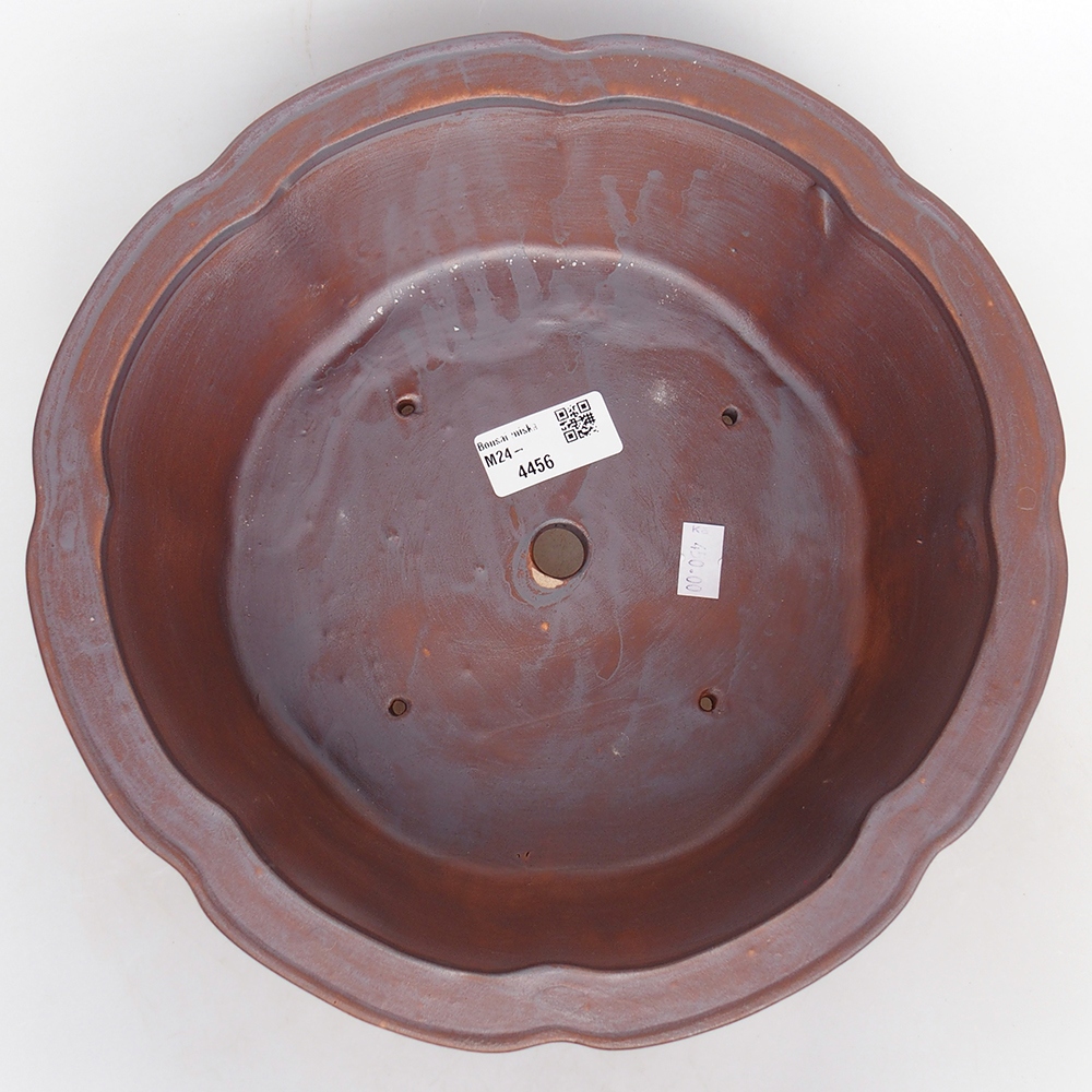 Keramik-Bonsaischale 26 x 26 x 8 cm, metallische Farbe