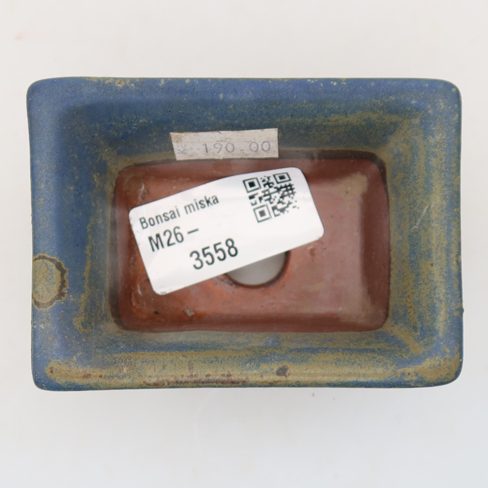 Bonsaischale aus Keramik 8,5 x 6 x 4 cm, Farbe blau