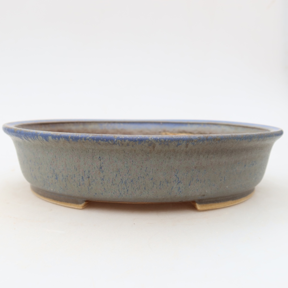 Keramik-Bonsai-Schale 21 x 19,5 x 5 cm, Farbe: blau