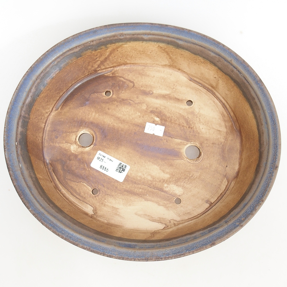 Bonsaischale aus Keramik 28 x 25 x 6,5 cm, Farbe blau