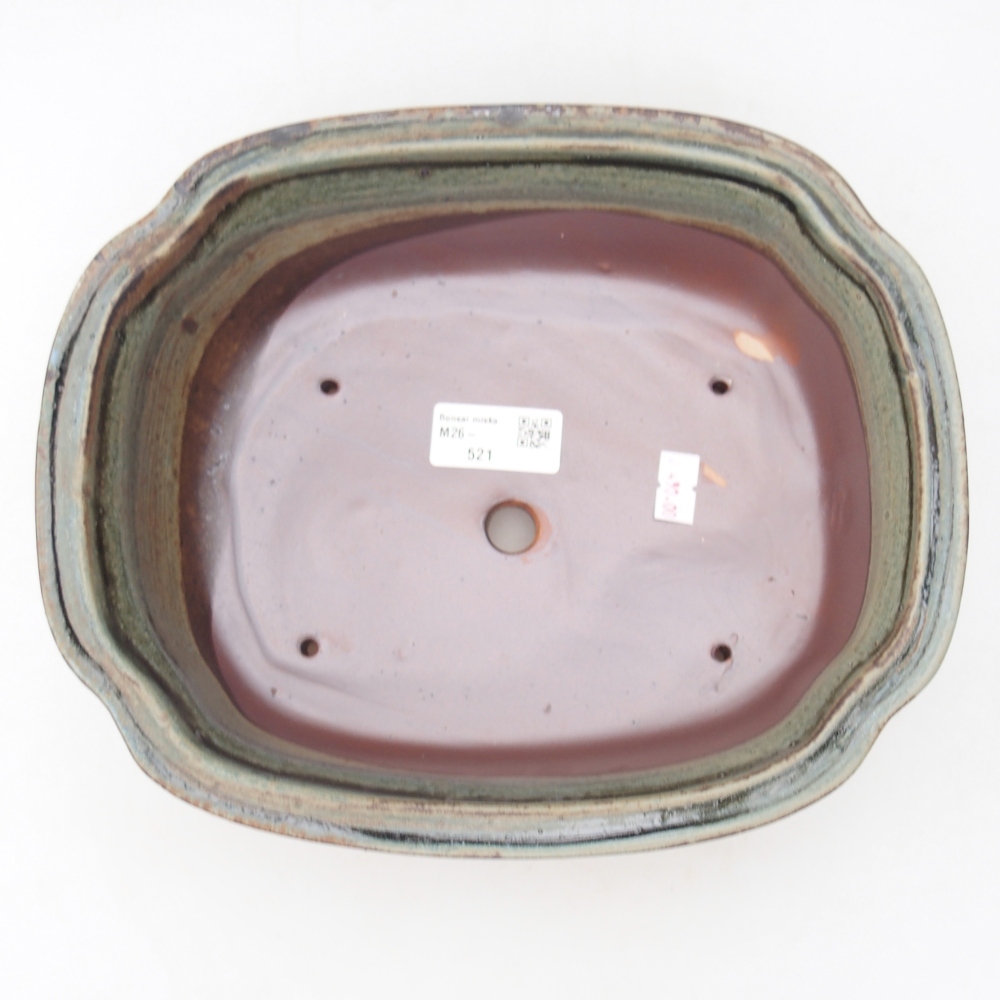 Bonsaischale aus Keramik 25 x 21 x 7,5 cm, grün