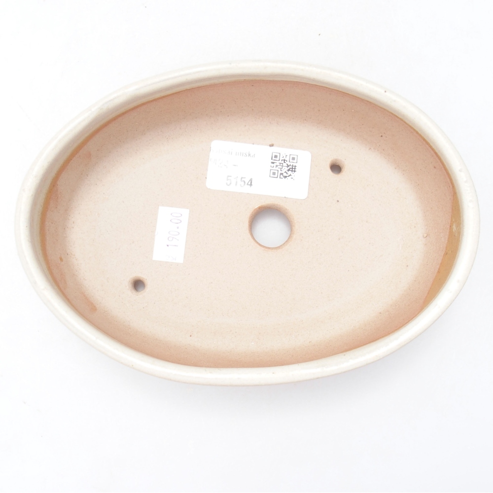 Keramik-Bonsaischale  16 x 11,5 x 4 cm, Farbe beige
