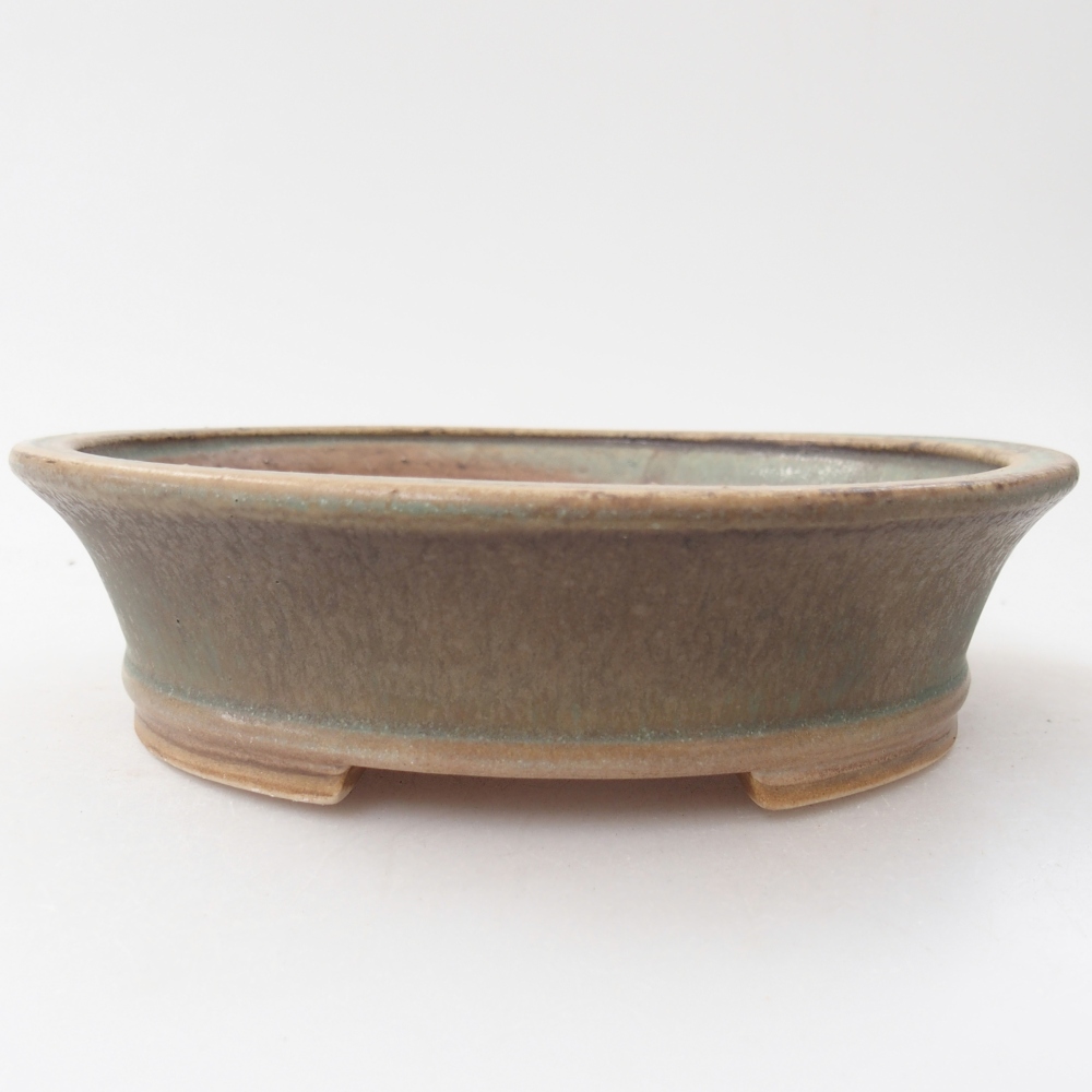Bonsaischale aus Keramik 17,5 x 16 x 4,5 cm, farbig gewässert