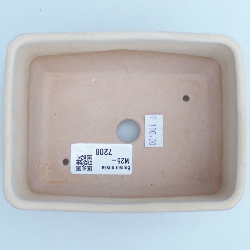 Bonsaischale aus Keramik 13 x 10 x 5 cm, Farbe beige