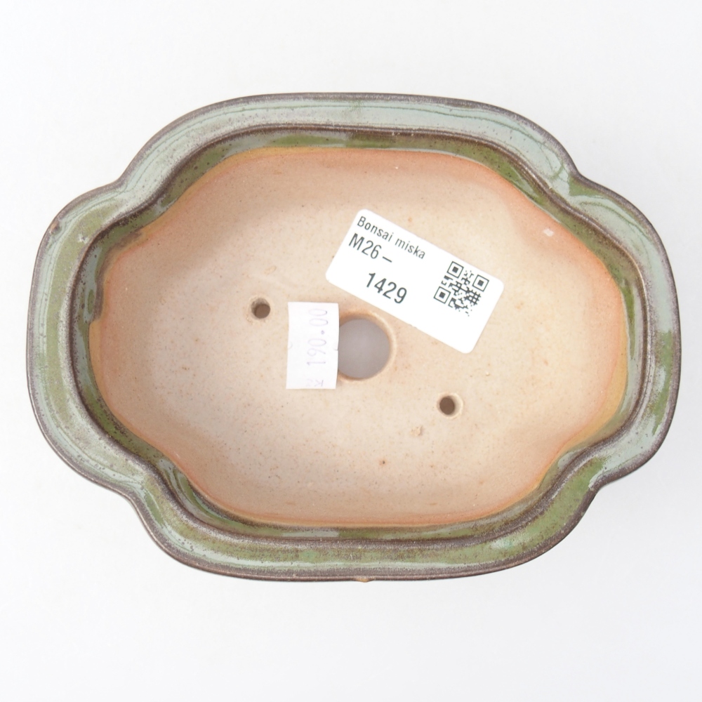 Bonsaischale aus Keramik 13 x 10 x 5 cm, grün