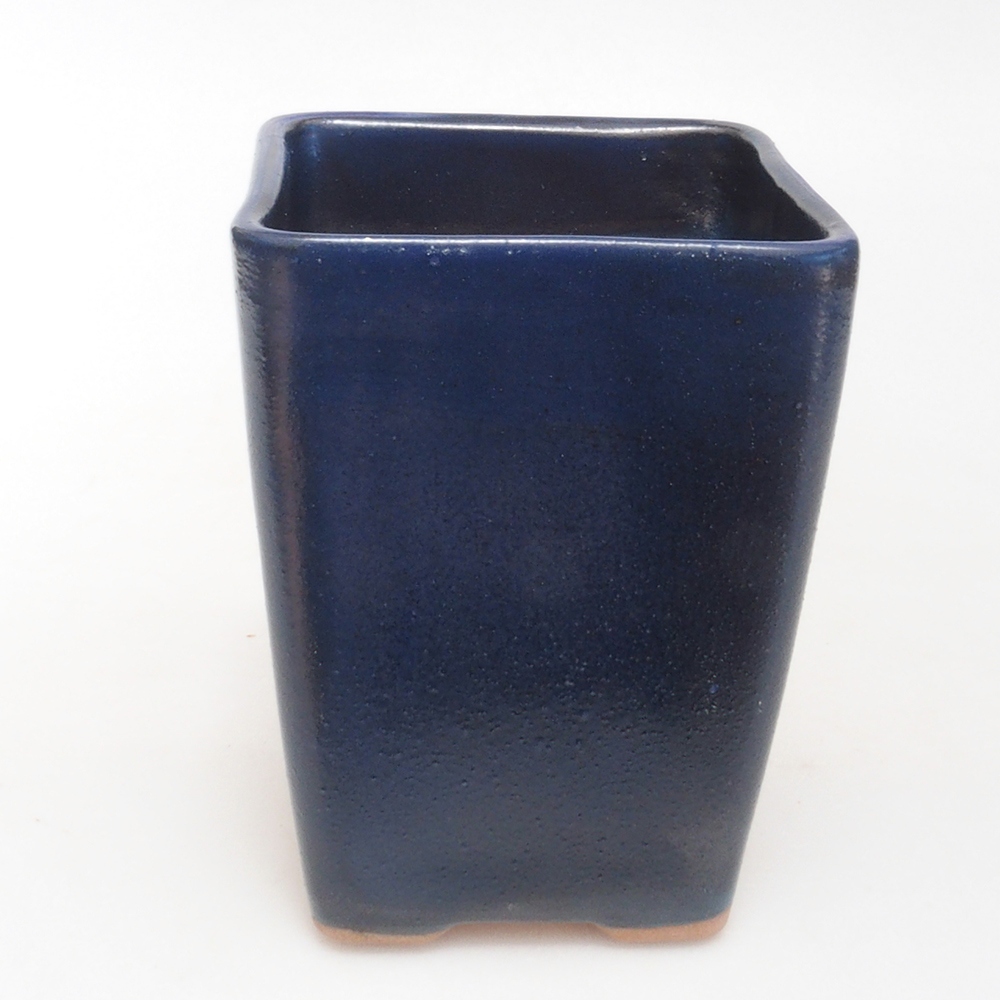 Keramik-Bonsaischale 8,5 x 8,5 x 11 cm, Farbe blau