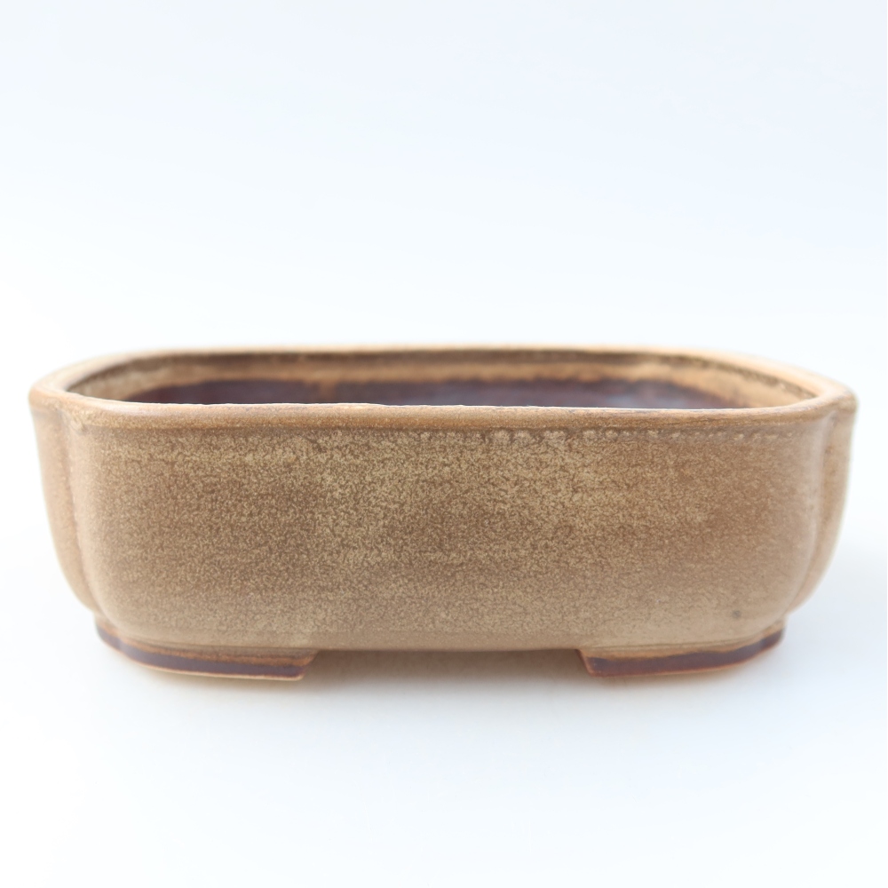 Keramik-Bonsai-Schale, 13,5 x 12 x 4 cm, Farbe: Beige