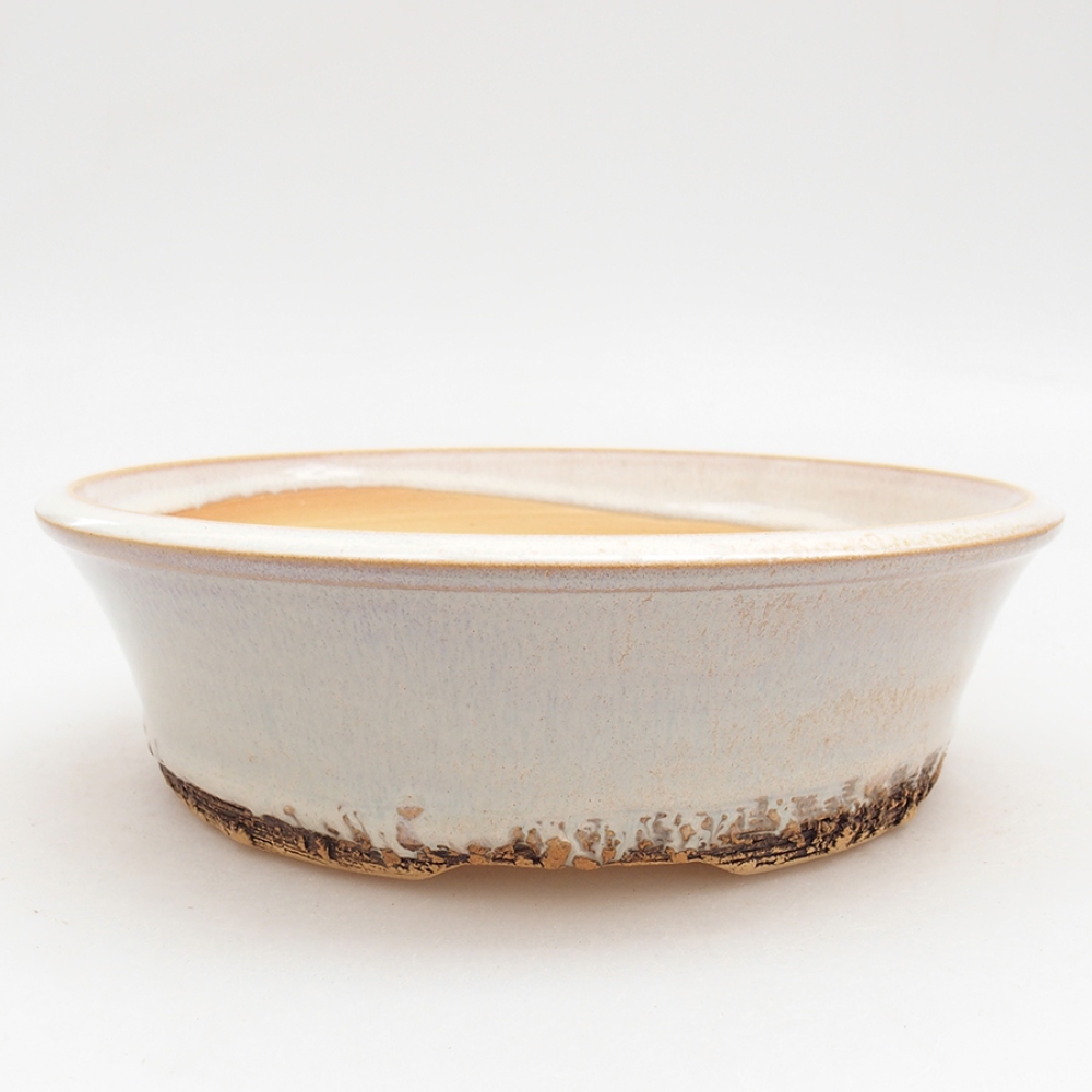 Keramik-Bonsai-Schale 19 x 19 x 6 cm, Farbe beige