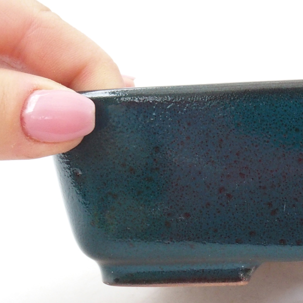 Keramik-Bonsaischale 15 x 12 x 4,5 cm, Farbe Grün