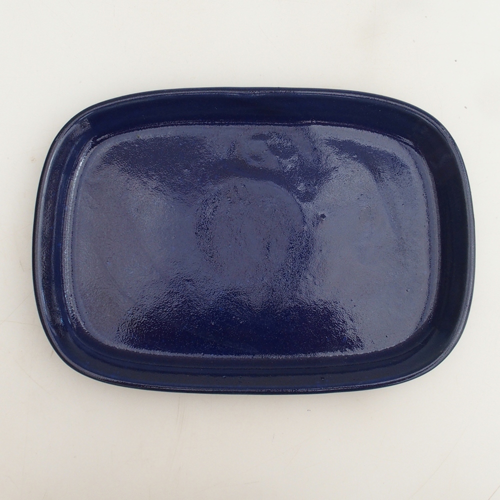 Bonsai-Schale + Untertasse H25 - 23 x 17 x 5,5 cm - Blau