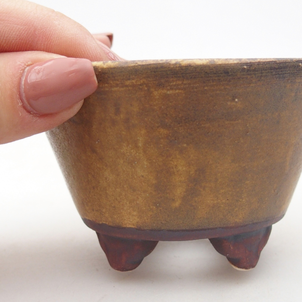 Bonsaischale aus Keramik 8,5 x 8,5 x 5 cm, grün