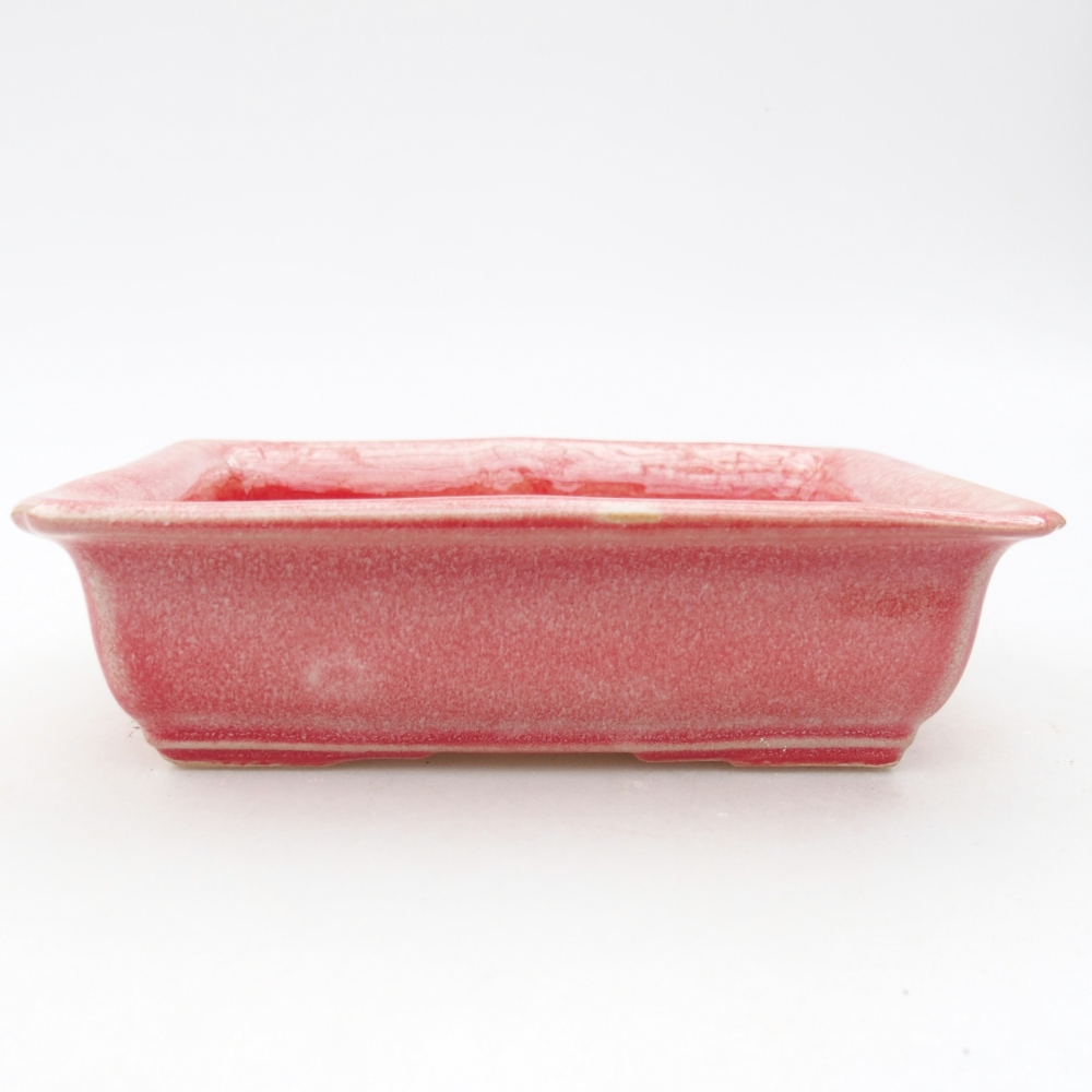 Bonsaischale aus Keramik 13,5 x 10 x 4 cm, Farbe rot