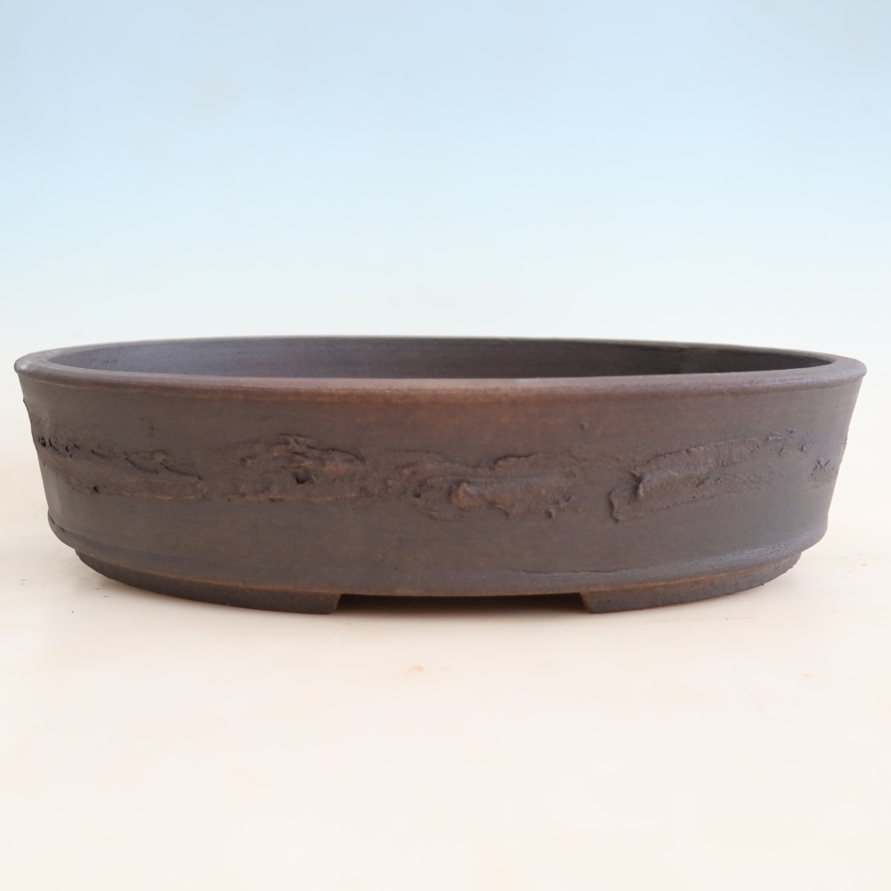 Keramik-Bonsai-Schale 37,5 x 30,5 x 8,5 cm, Farbe: braun