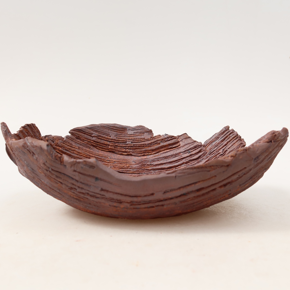 Keramikschale  20 x 16 x 7 cm, Farbe: braun