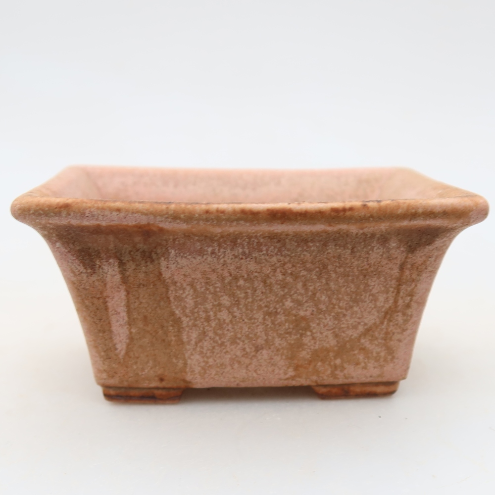 Keramik-Bonsai-Schale, 8,5 × 6 × 4 cm, Farbe: Rosa