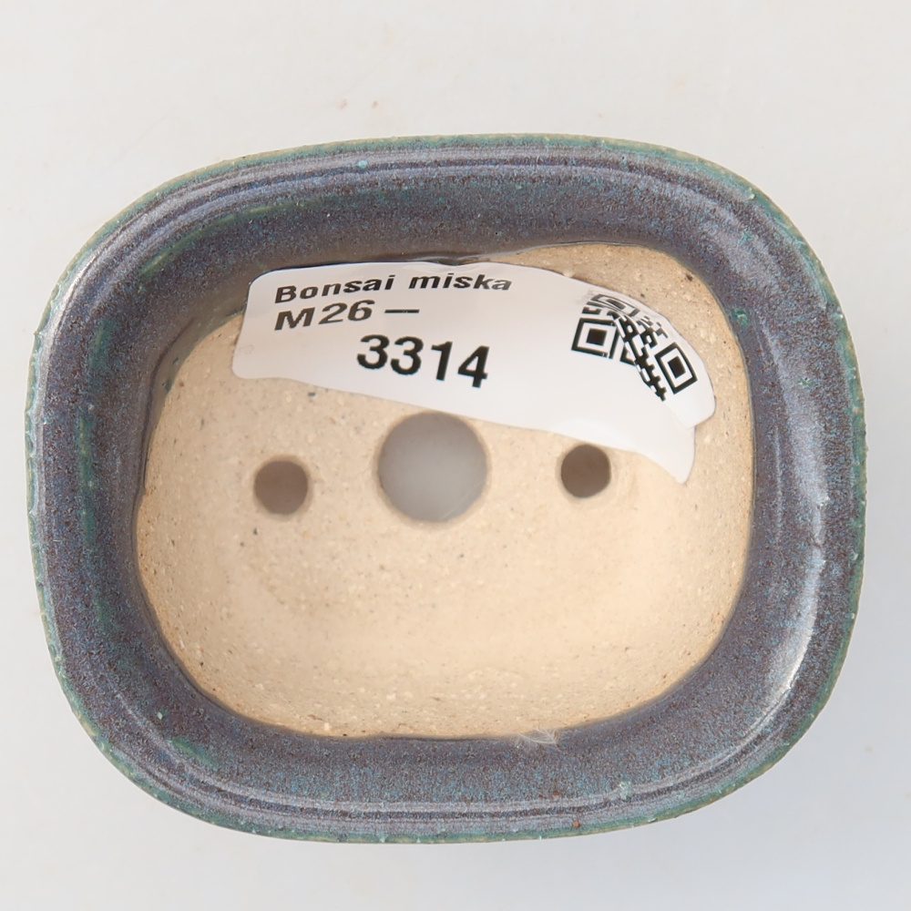 Keramik-Bonsai-Schale, 6 x 5 x 3 cm, Farbe: Grau