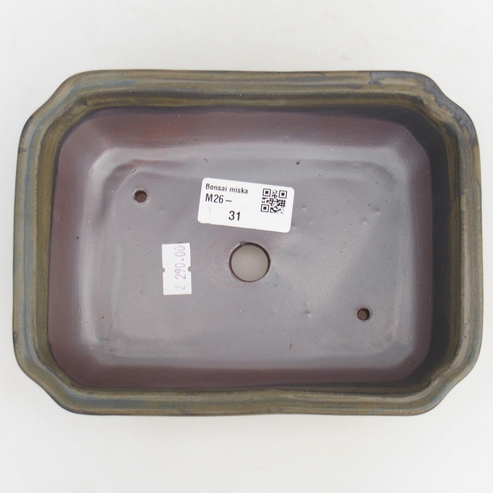 Bonsaischale aus Keramik 18 x 13,5 x 5 cm, braun