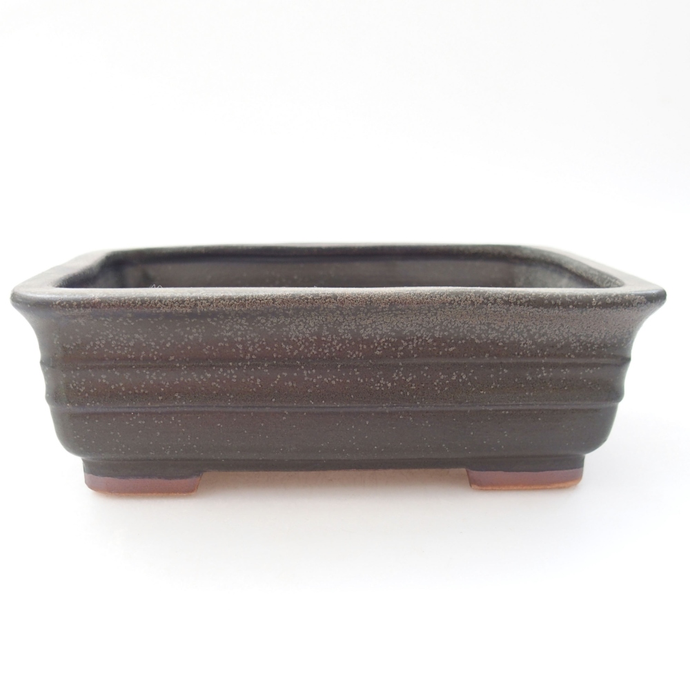 Keramik-Bonsaischale  13,5 x 9,5 x 4,5 cm, Farbe grau