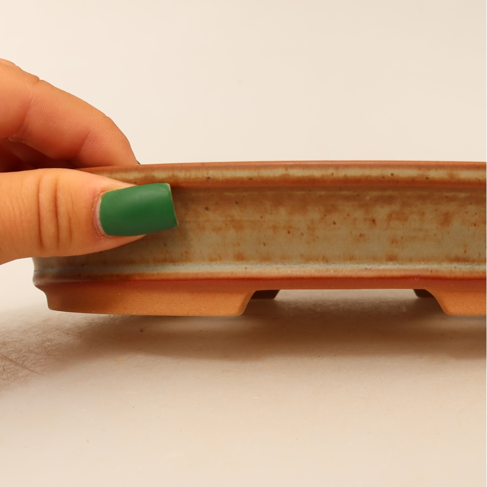 Keramikschale  21 x 14,5 x 3,5 cm, Farbe: Beige