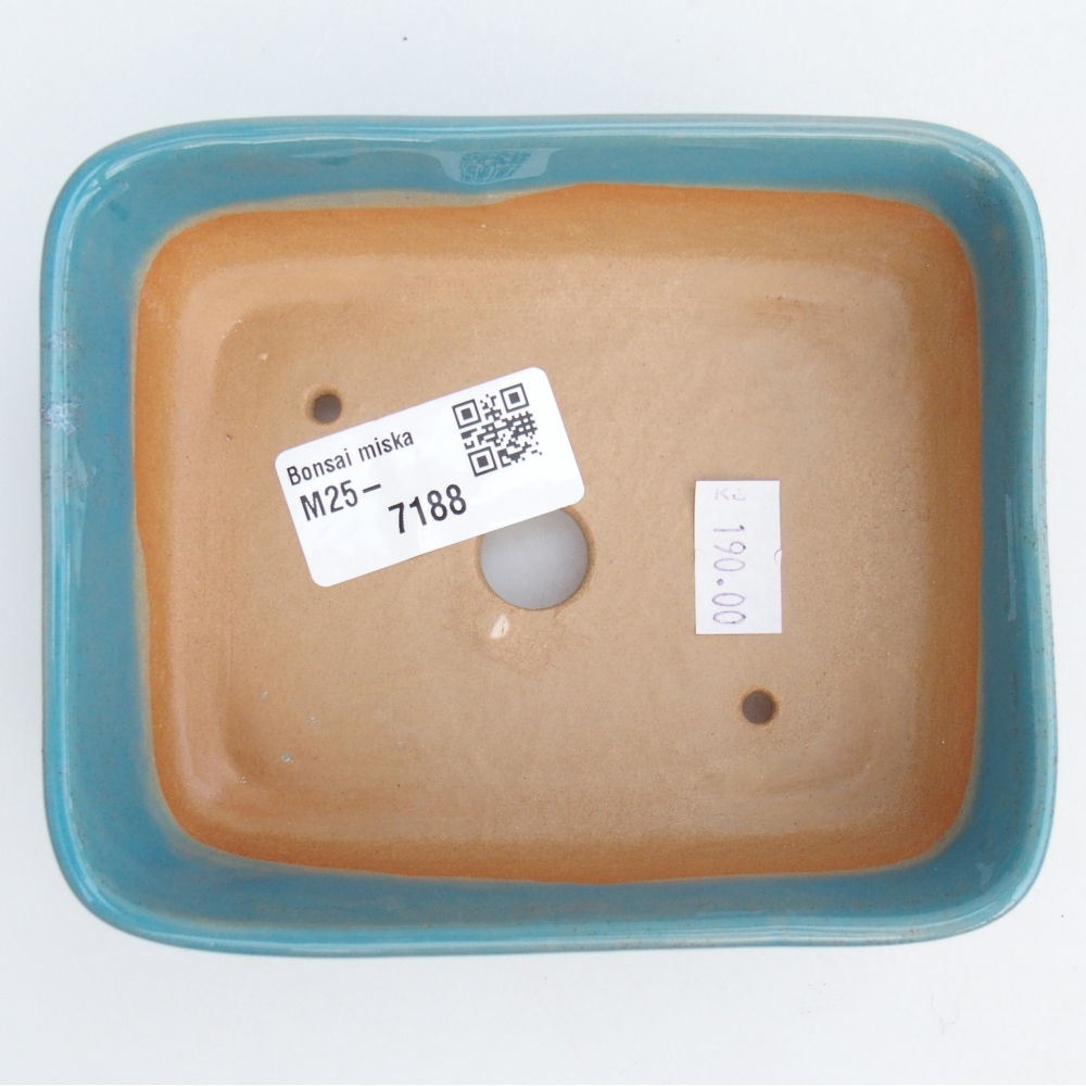 Bonsaischale aus Keramik 12 x 10 x 4 cm, Farbe blau