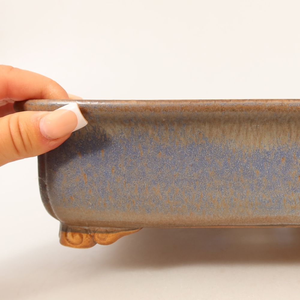 Keramik-Bonsai-Schale 25,5 x 20 x 7 cm, Farbe: Blau