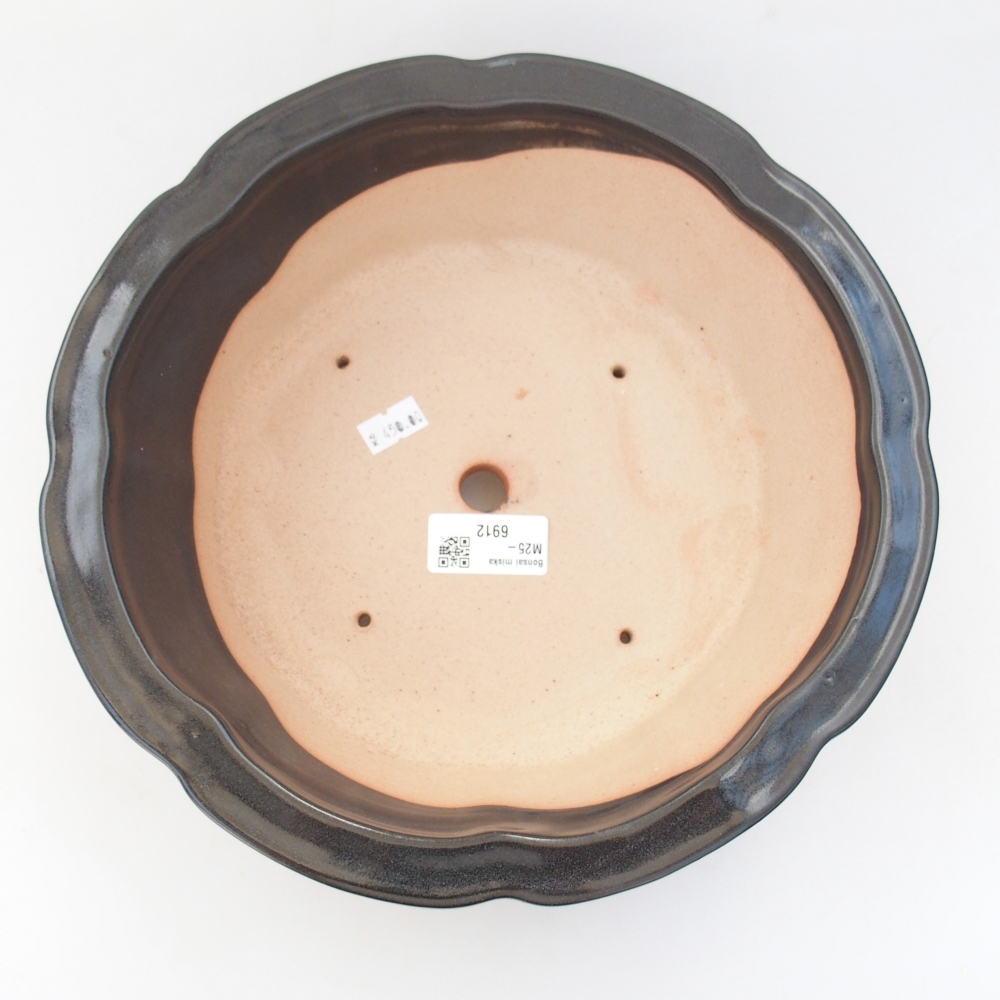 Bonsaischale aus Keramik 26 x 26 x 8 cm, schwarz