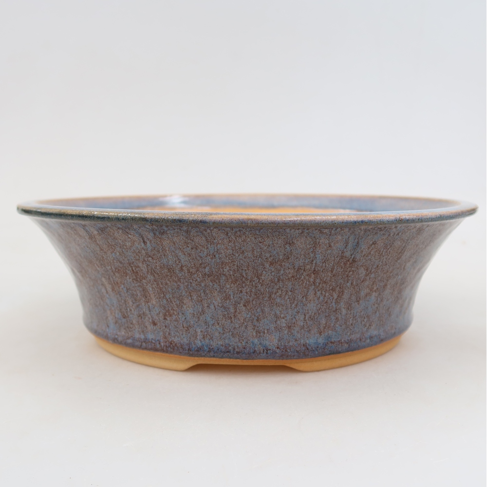 Bonsaischale aus Keramik 24,5 x 24,5 x 7 cm, Farbe blau