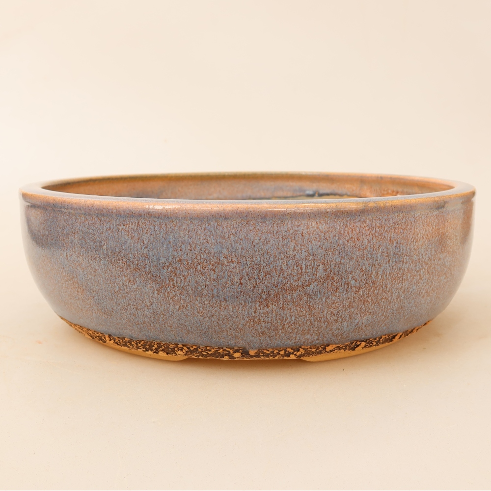 Keramik-Bonsai-Schale 24 x 24 x 7,5 cm, Farbe: blau