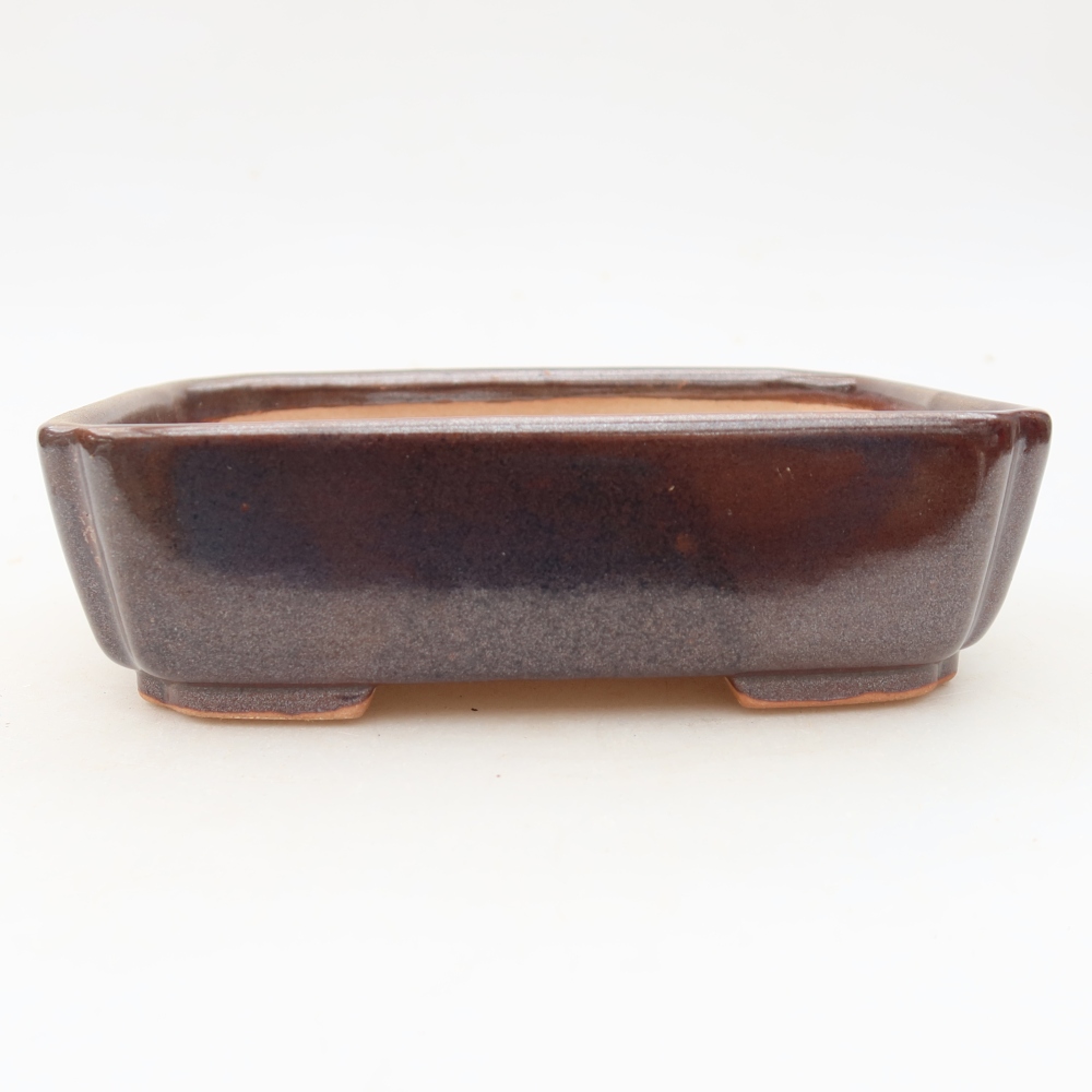 Bonsaischale aus Keramik 15 x 12,5 x 4,5 cm, braun