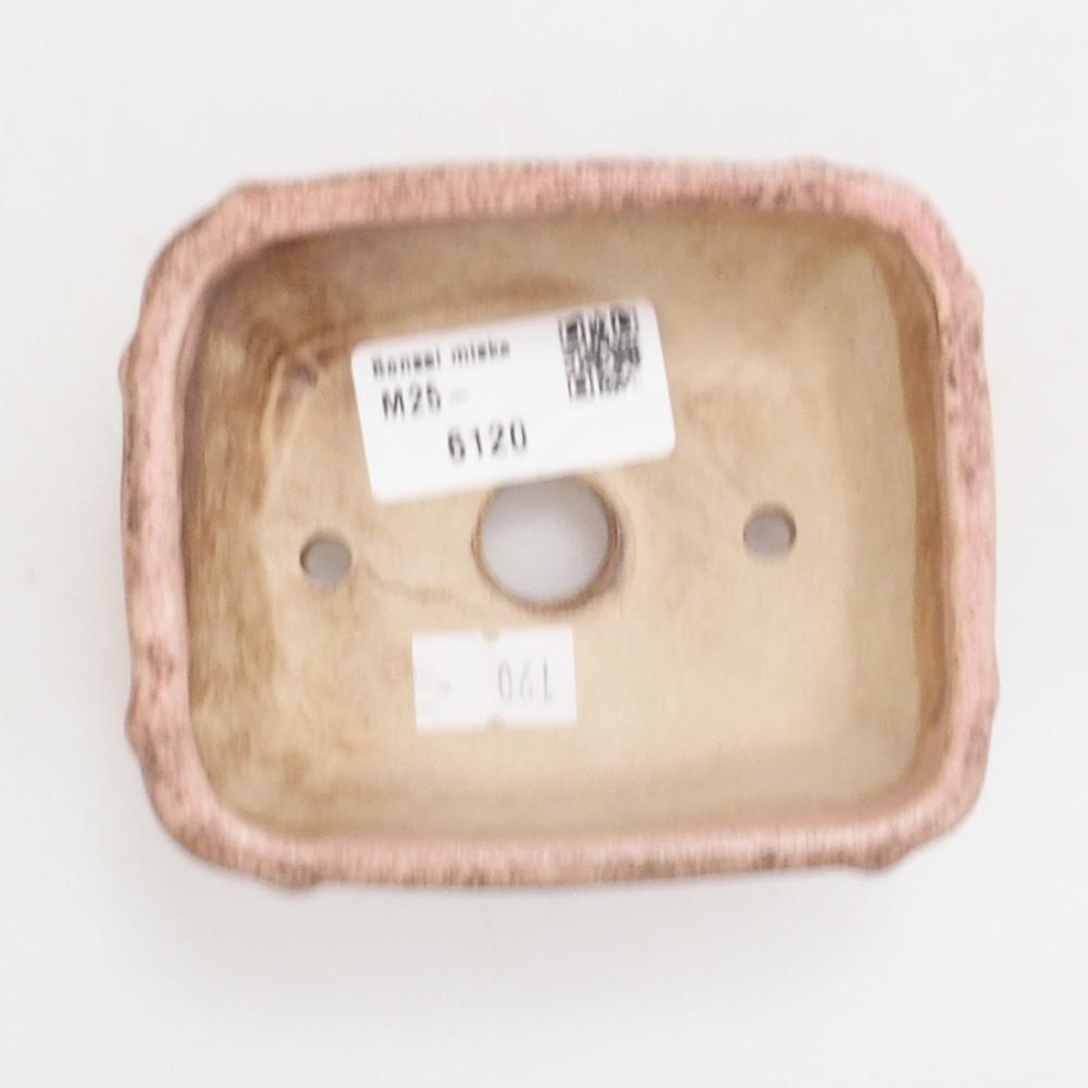 Bonsaischale aus Keramik 10 x 8,5 x 4,5 cm, Farbe rosa