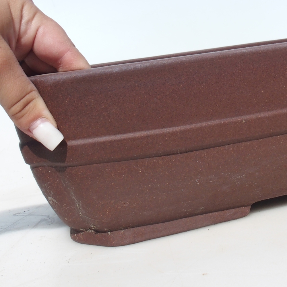 Bonsaischale 41,5 x 32 x 10,5 cm Birke braun