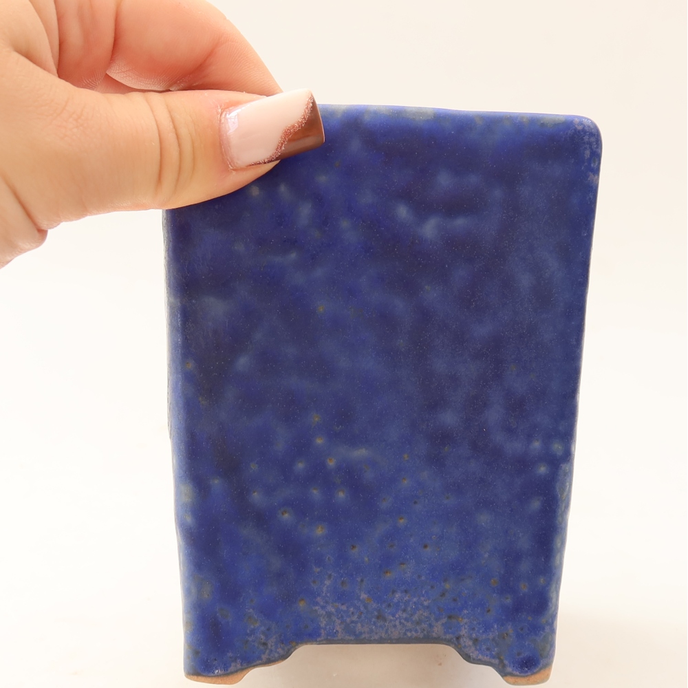 Keramik-Bonsai-Schale 9 x 9 x 11,5 cm, Farbe: Blau