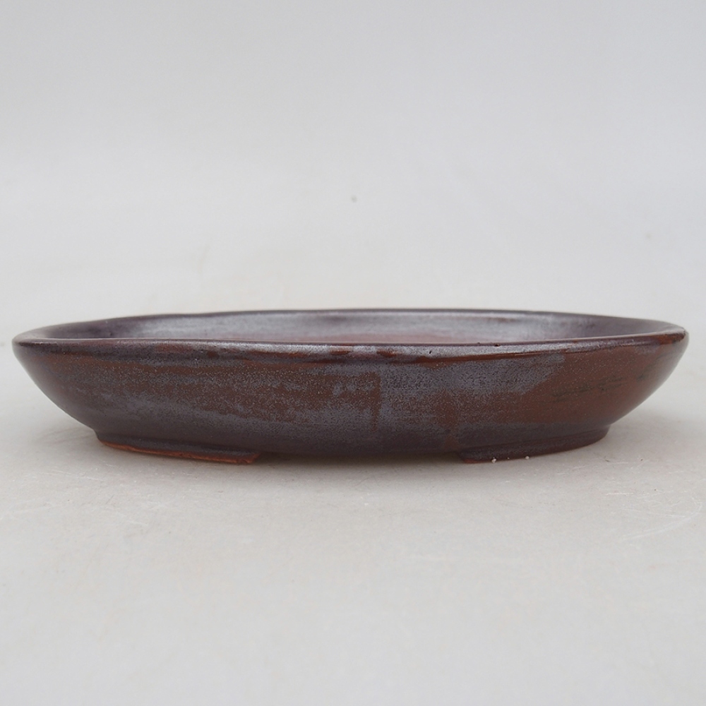 Keramik-Bonsaischale 15,5 x 11 x 2,5 cm, Farbe braun