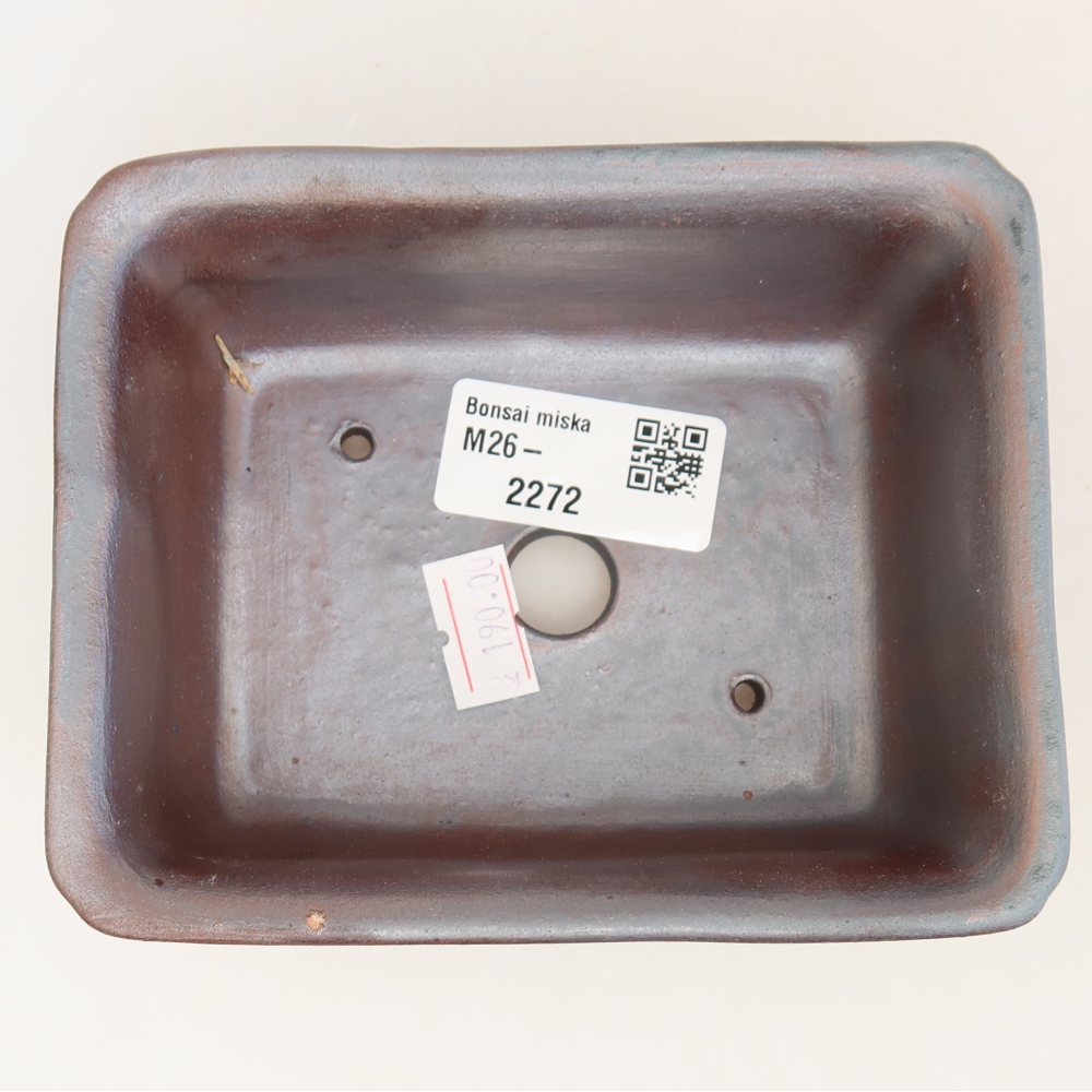 Keramik-Bonsai-Schale 12 x 10 x 5 cm, metallfarben
