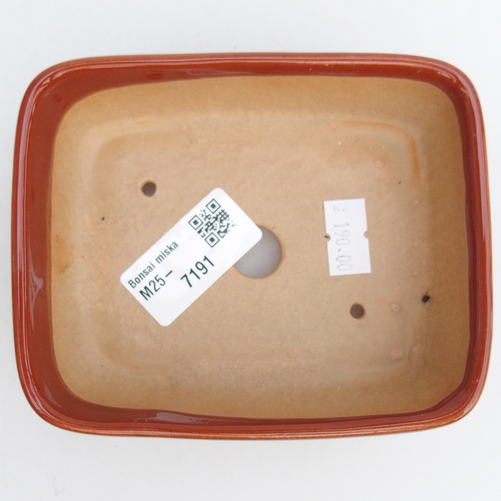 Bonsaischale aus Keramik 12 x 10 x 4 cm, braun