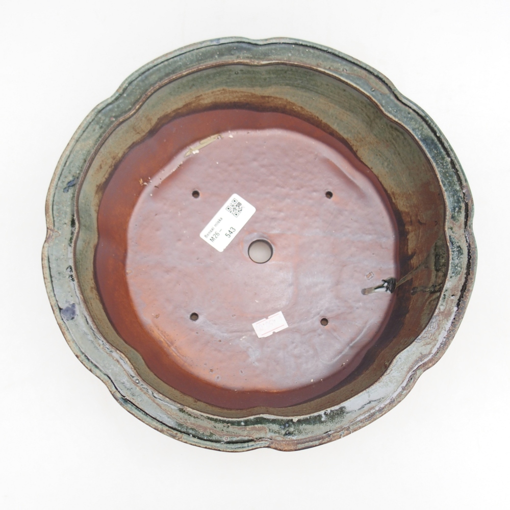 Bonsaischale aus Keramik 26,5 x 26,5 x 8,5 cm, grün