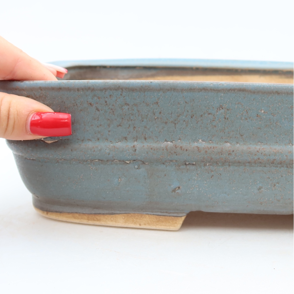 Keramik-Bonsai-Schale 29 x 23,5 x 7,5 cm, Farbe: Blau